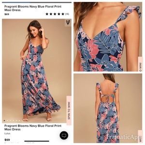 Floral Maxi Dress with Flutter Straps & Deep Back